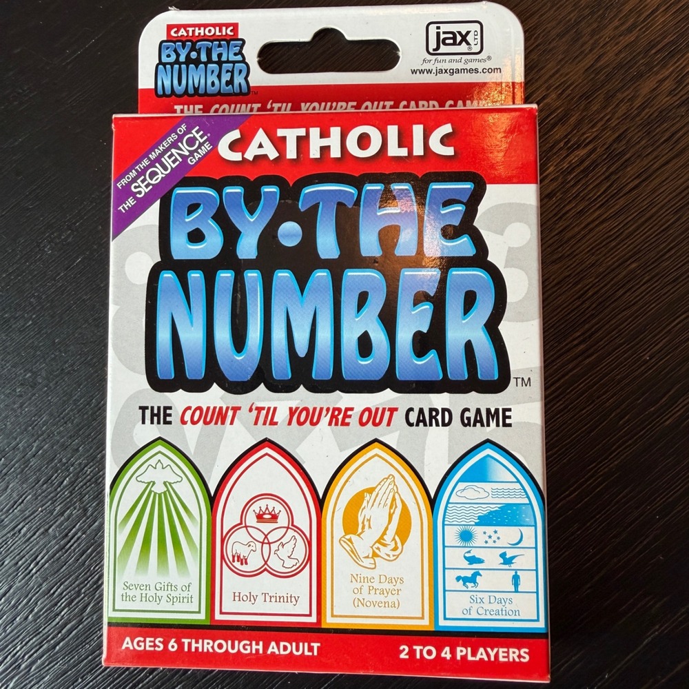 Jax Catholic By The Number Card Game 8016 Religious Educational Family Fun